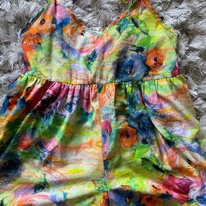 flowy bright romper